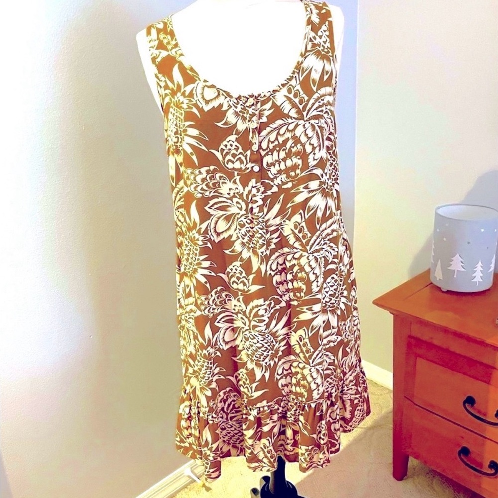 Tommy Bahama Relax Sleeveless Dress tropical print size medium